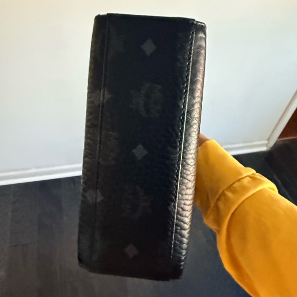 MCM Black Textured Leather Tote - Picture 6 of 8